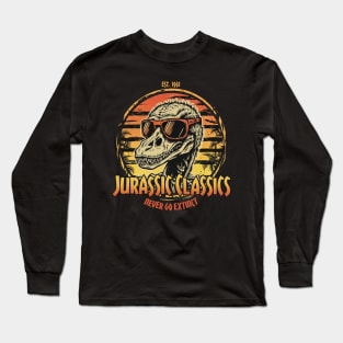 Funny Dinosaur Skeleton: Jurassic Classics Never Go Extinct 61 Long Sleeve T-Shirt